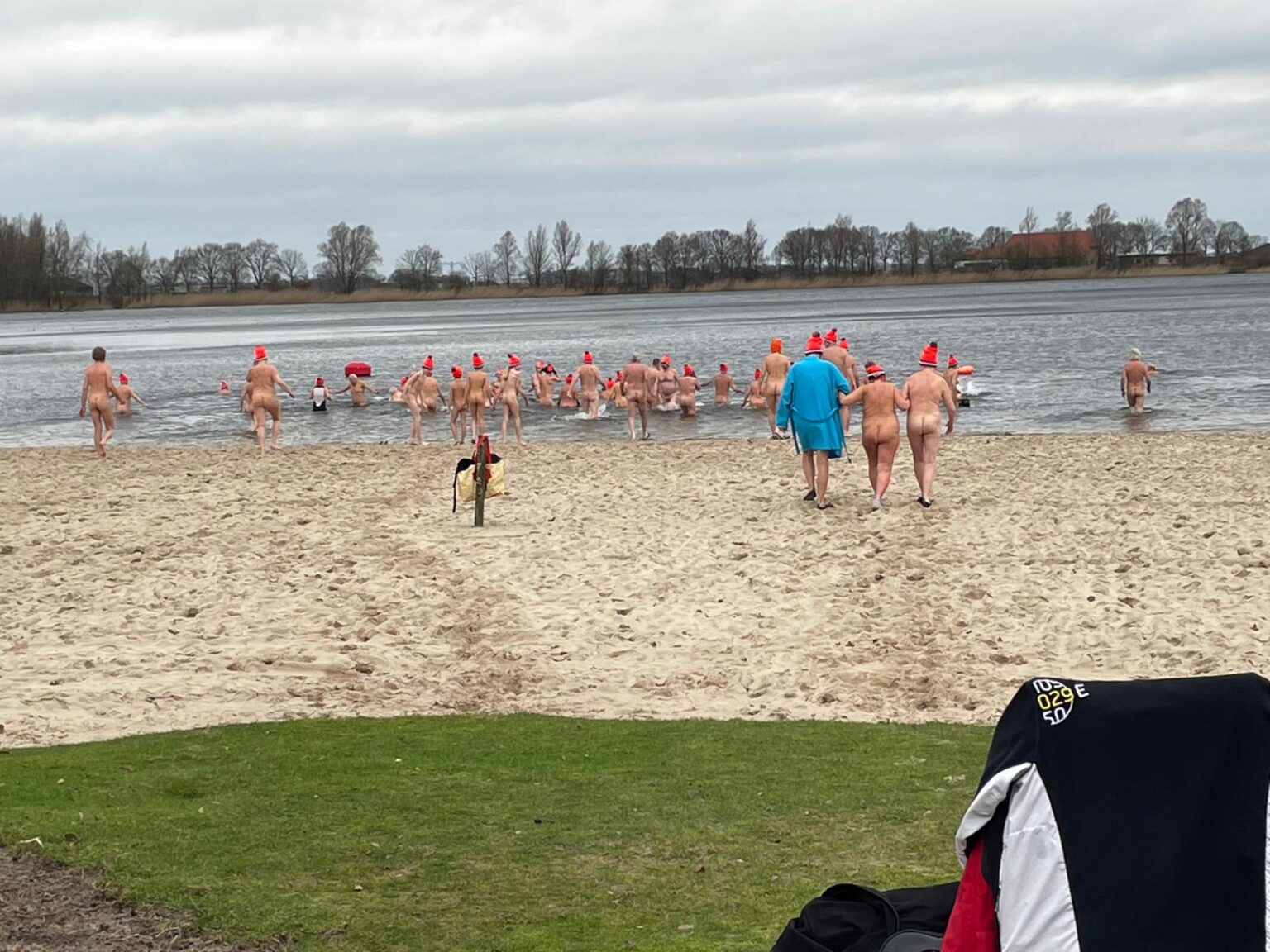 en op weg naar het water